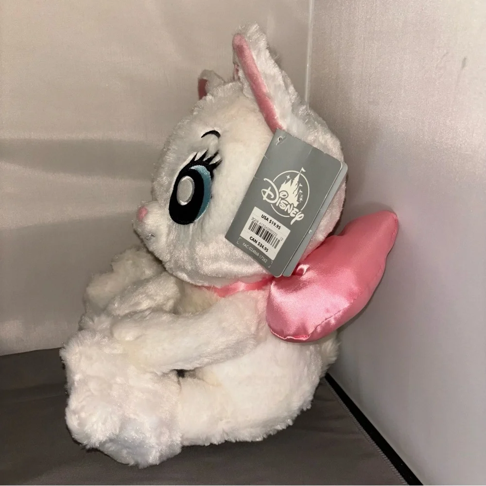 Disney Store Aristocats White Cat Marie Big Feet Paws Plush 12" New With Tags! - Picture 2 of 4